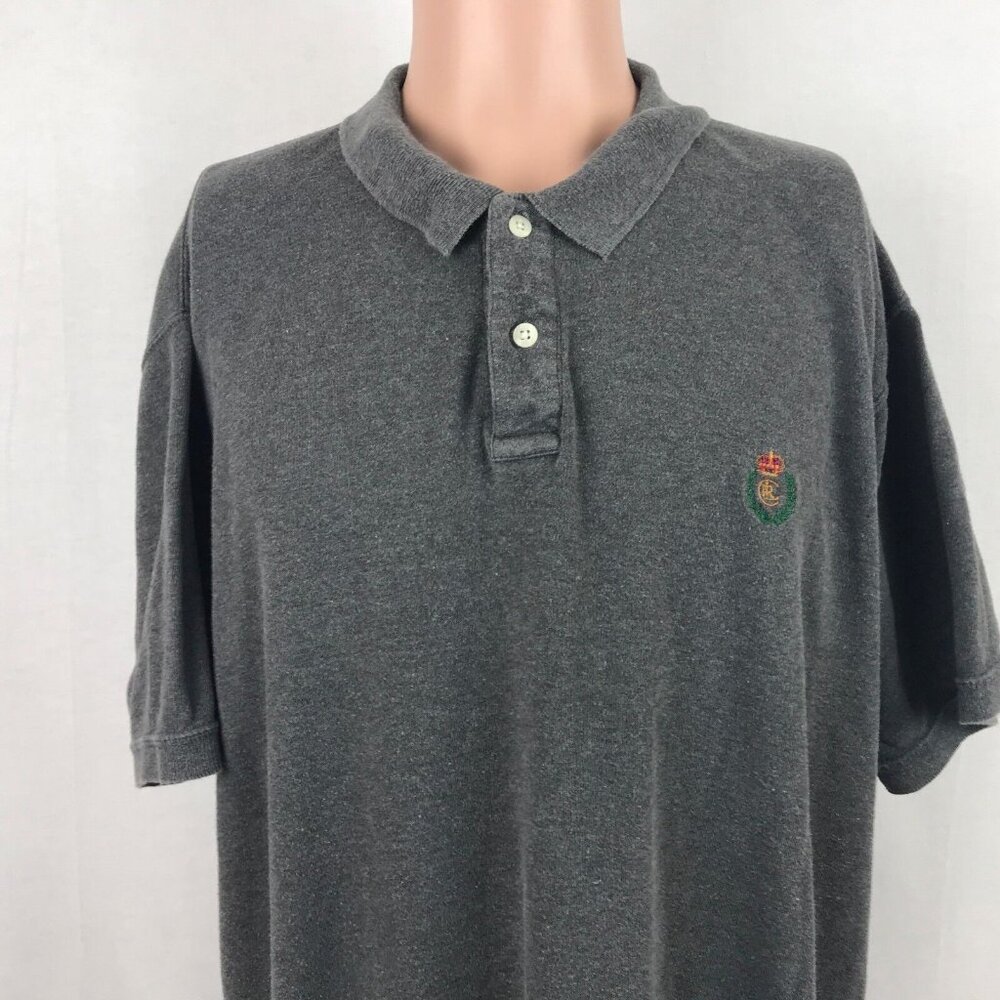 Vintage 90s Chaps Ralph Lauren Polo Shirt Mens Size L Grey Crown Logo
